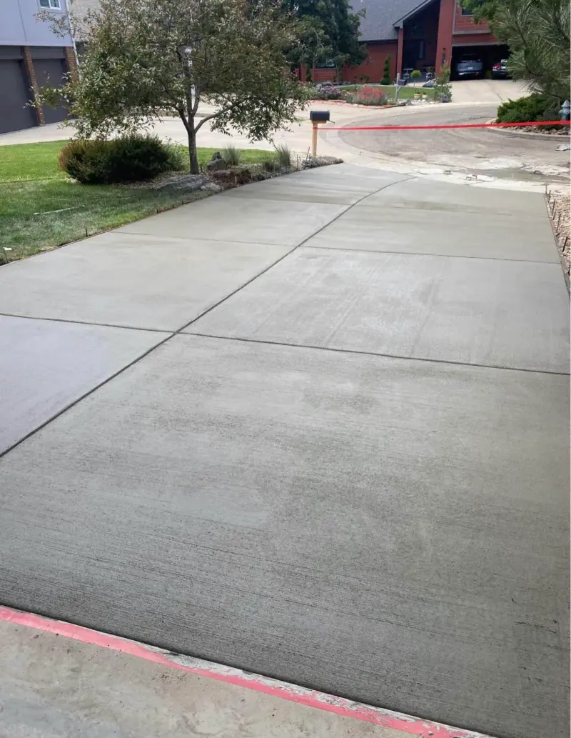 Driveway and apron poured out to the street, A & M Contracting