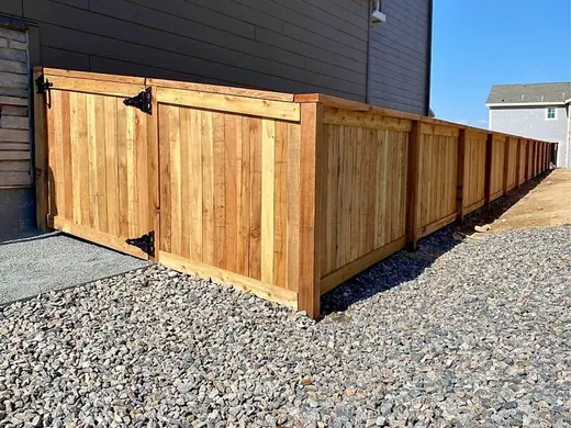 Cedar privacy fence and gate, A & M Contracting