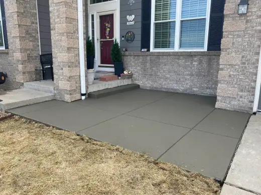 Front porch slab at a brick home, A & M Contracting
